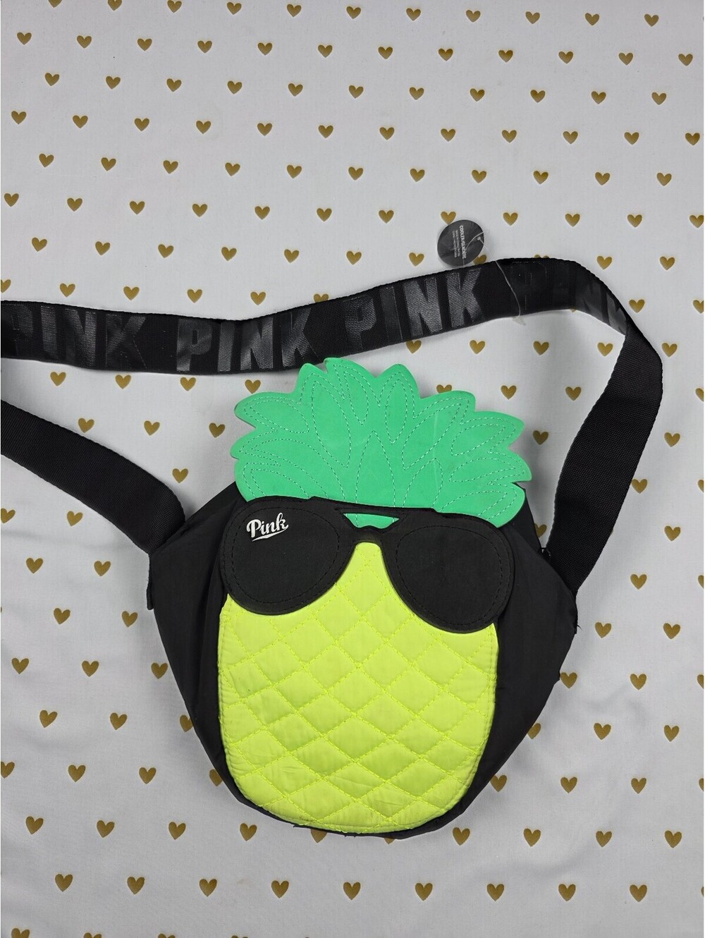 Victoria's Secret PINK Pineapple Cooler Bag 2017 Insulated Lunch Crossbody NWT